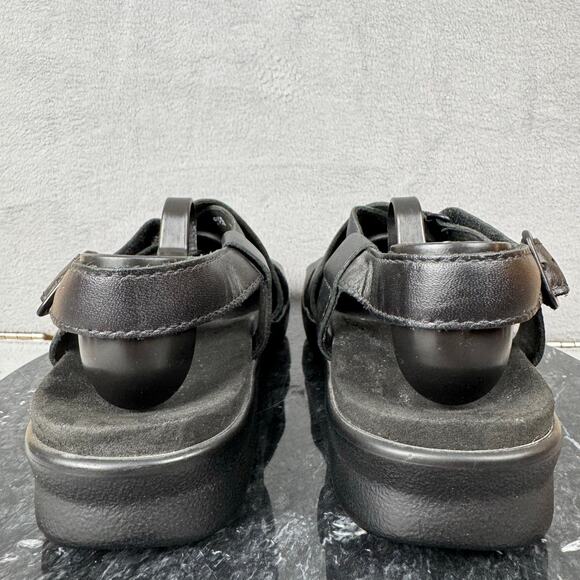 SAS Huggy Cross Strap Sandal Black Leather Comfort Women's Size 9.5N US - Picture 4 of 8